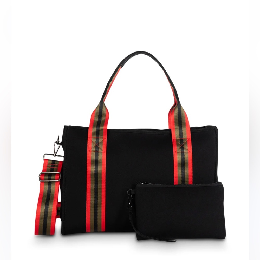 LARGE Haute Shore Bag / Tote w/ gold chain mini bag insert